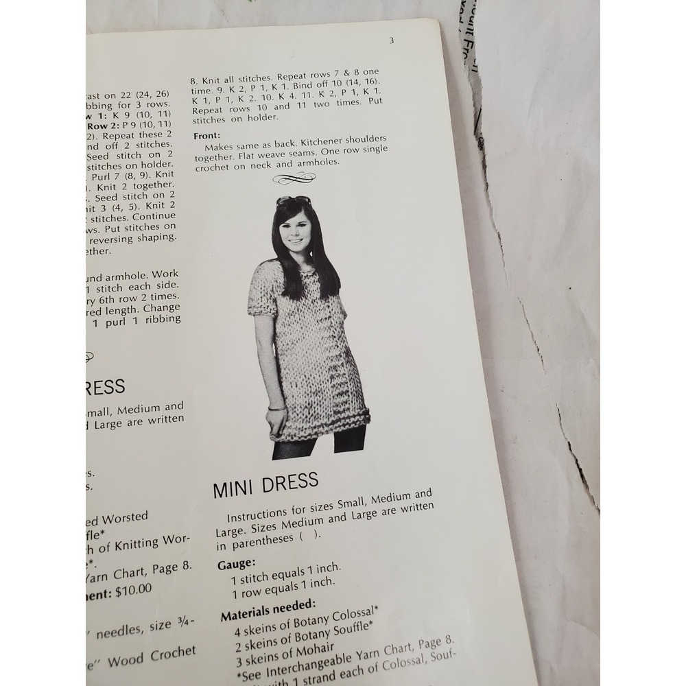 Vintage 1967 Boye Quick Knits for Big Boyes Knitting Pattern Booklet 60s Fashion - Picture 5 of 8